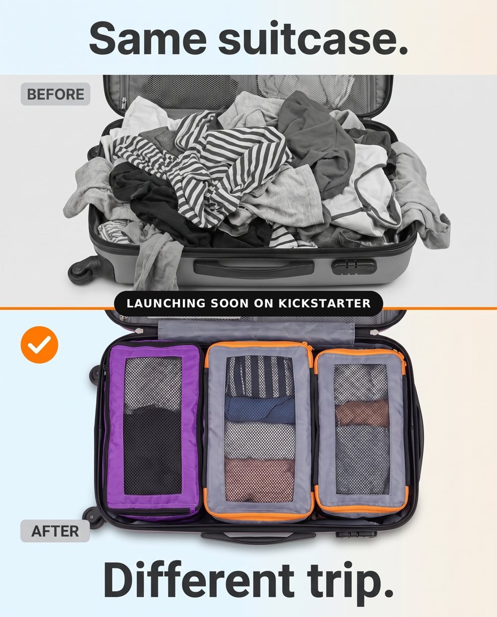 Before and after suitcase