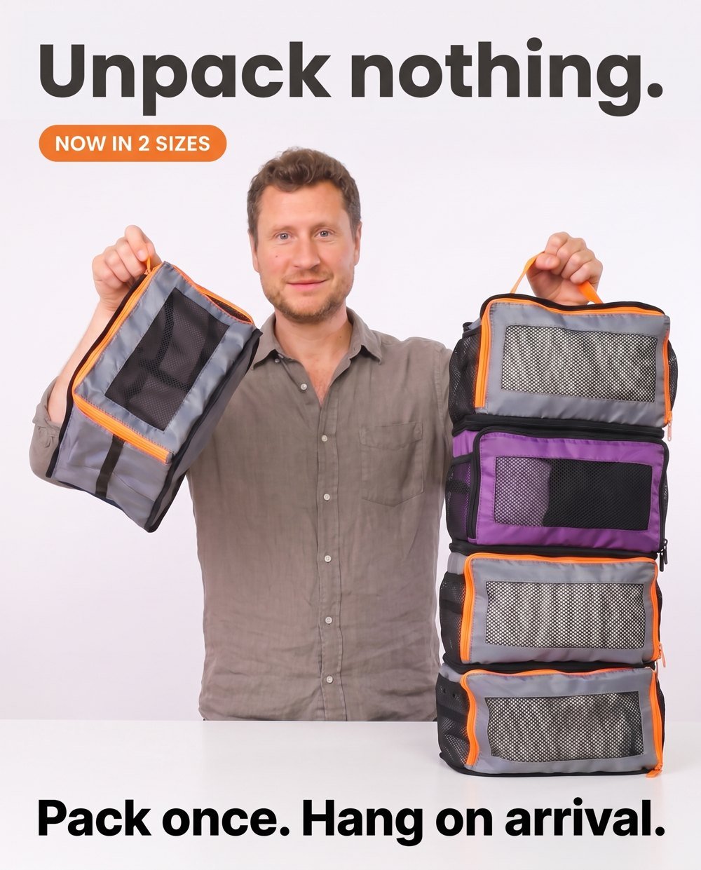 4D Cubes — pack once, hang on arrival